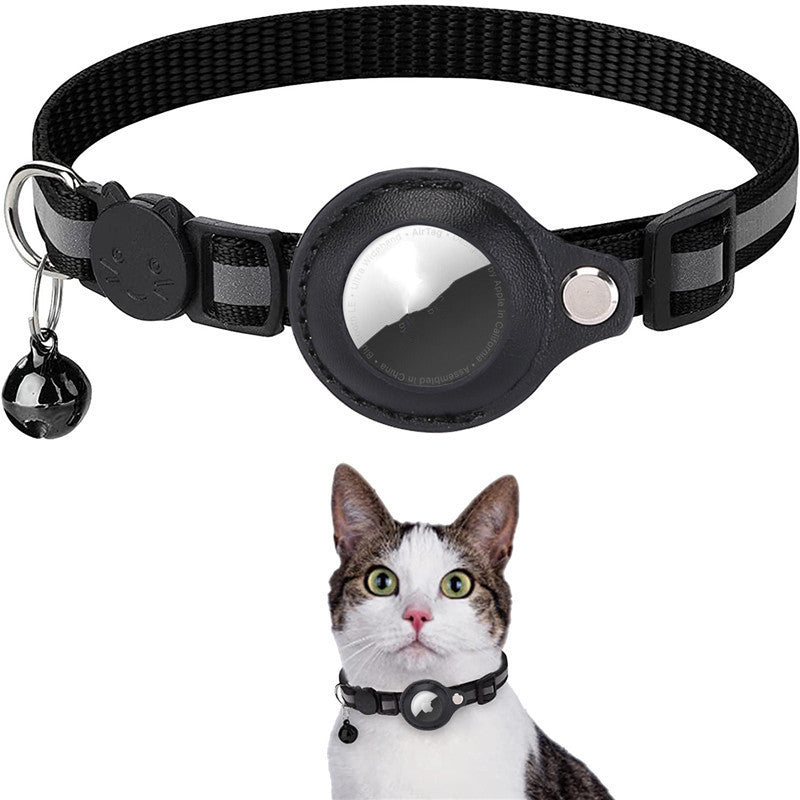 Reflecterende halsband met waterdichte houder voor Airtag - Beschermhoes voor katten en honden - Geschikt voor kittens en puppy's - Nylon halsband