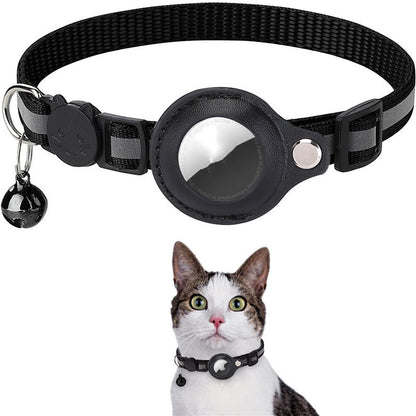 Reflecterende halsband met waterdichte houder voor Airtag - Beschermhoes voor katten en honden - Geschikt voor kittens en puppy's - Nylon halsband