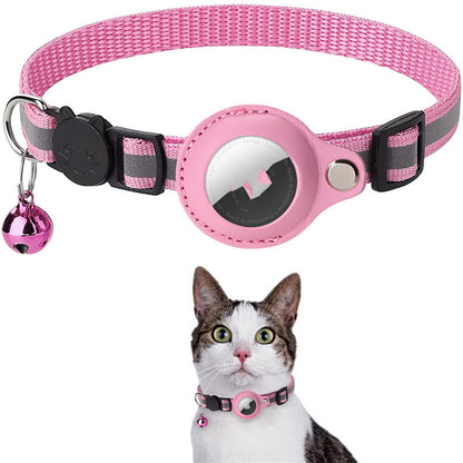 Reflecterende halsband met waterdichte houder voor Airtag - Beschermhoes voor katten en honden - Geschikt voor kittens en puppy's - Nylon halsband