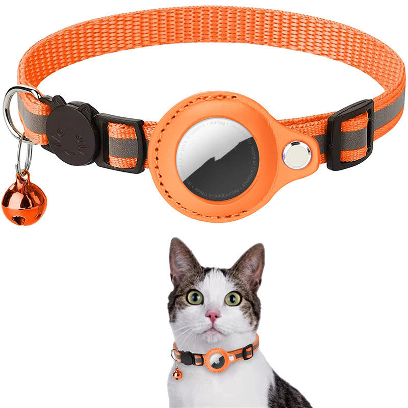 Reflecterende halsband met waterdichte houder voor Airtag - Beschermhoes voor katten en honden - Geschikt voor kittens en puppy's - Nylon halsband