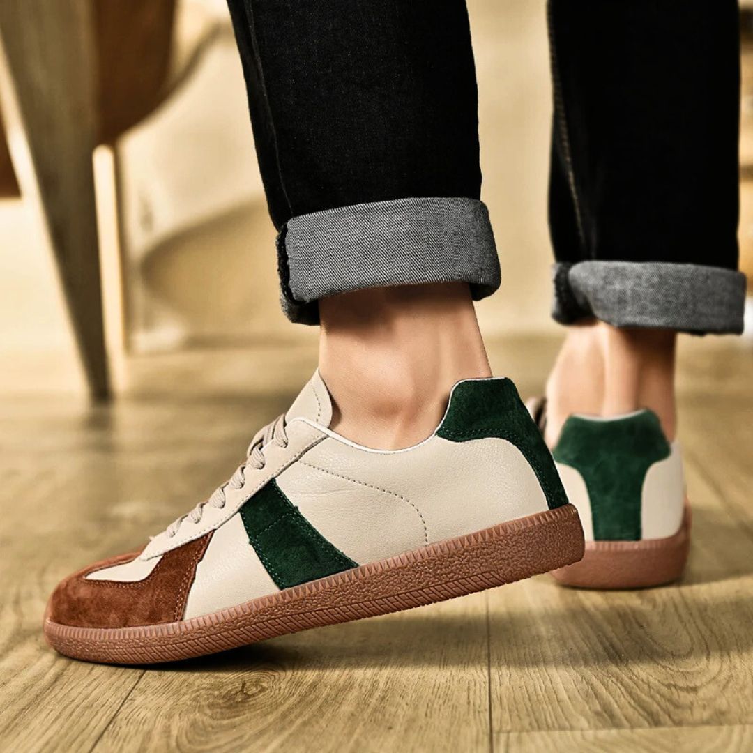 Heren Sneakers van Leer en Suède met Comfortabele Zolen 4